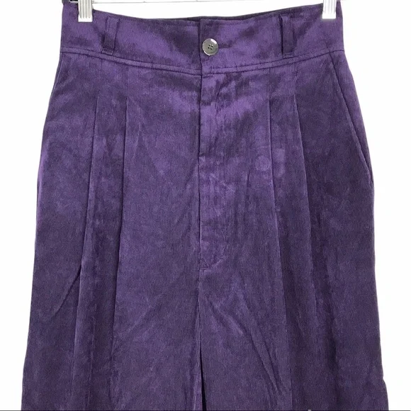 J Brand Purple Twilight Mavis Paper Bag Corduroy Trouser Pants SIZE 26 NEW